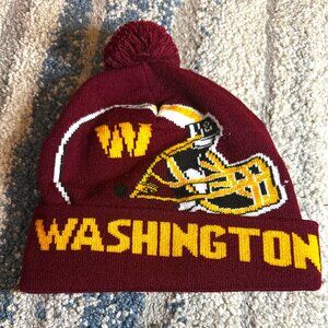 Washington Commanders Knit Sweater Hat with PomPom
